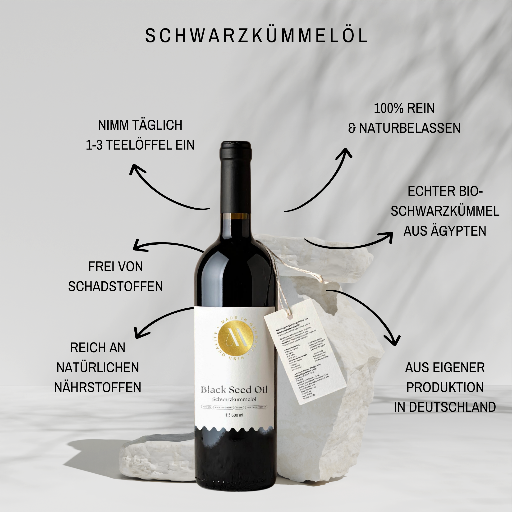 Schwarzkümmelöl Flasche
