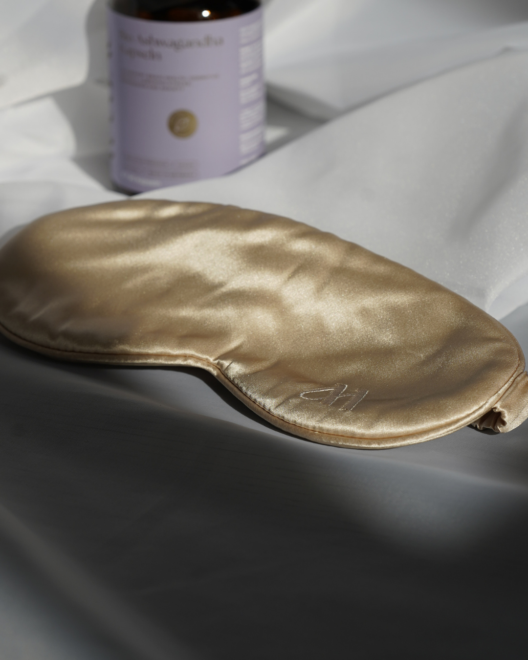 Schlafmaske Beige