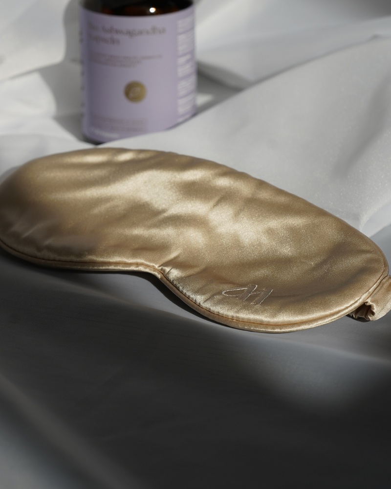 Schlafmaske Beige